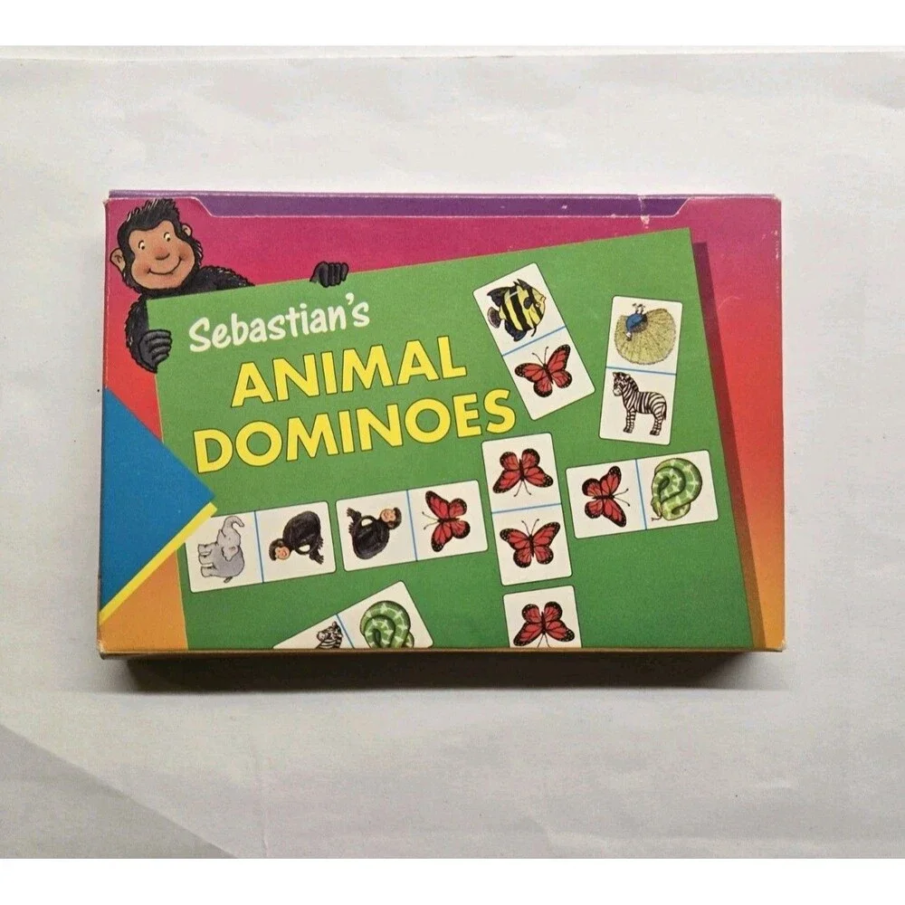 Sebastian's Animal Dominoes 1990 Time Life Children's 30 Pc Set Game